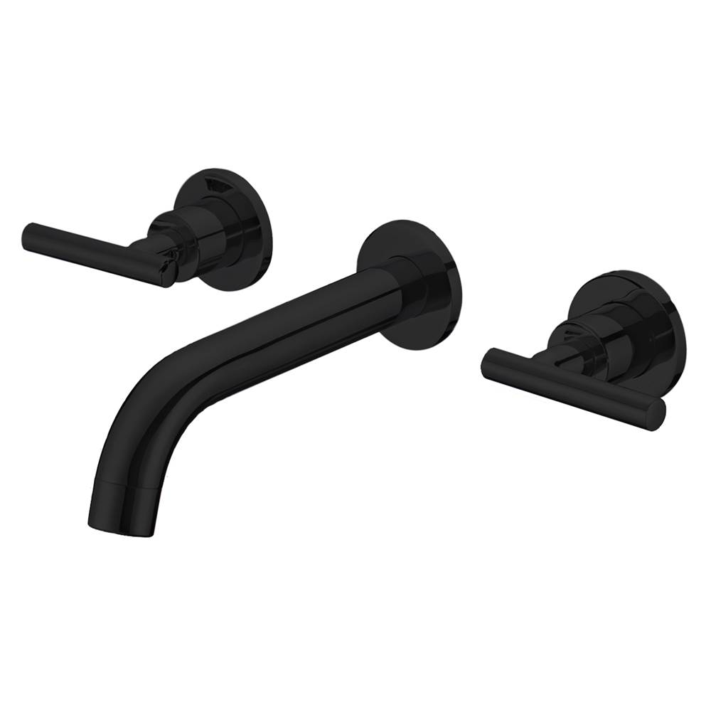 Novatto Novatto KENNEDY Two Handle Wall Mount Bathroom Faucet in Matte Black