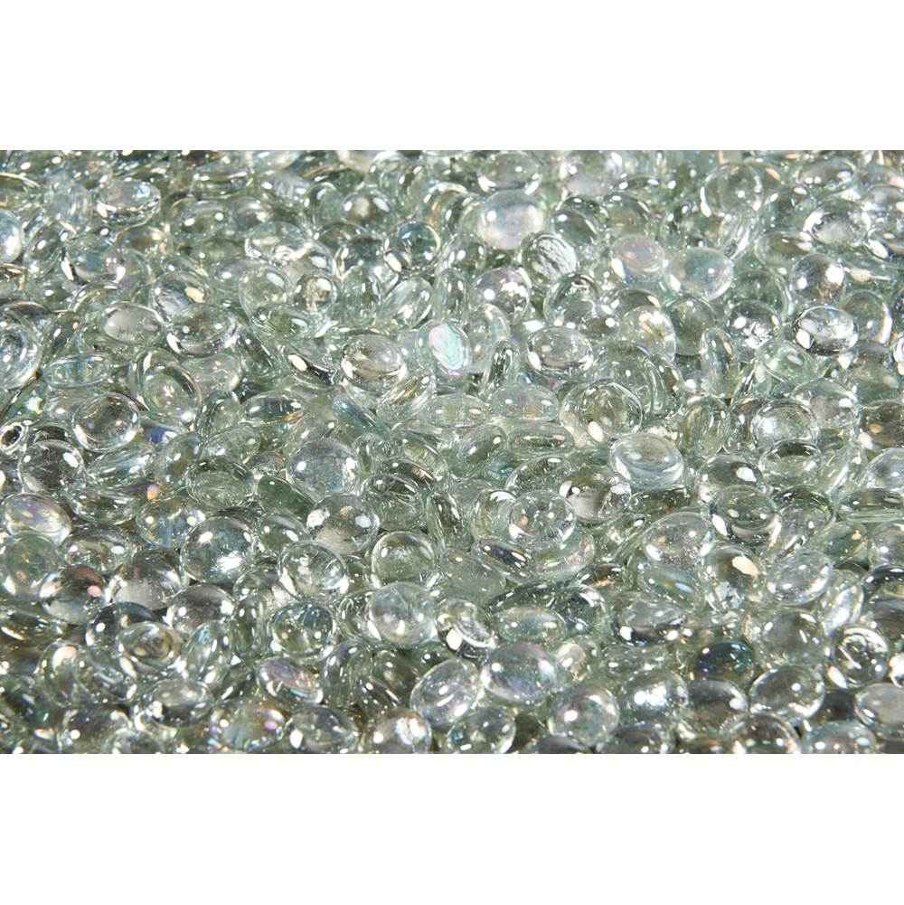 The Outdoor Greatroom Clear Tempered Fire Glass Gems. (5 lb Container)