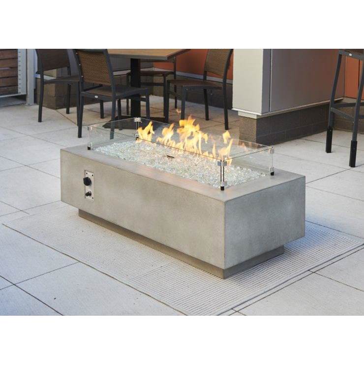 The Outdoor Greatroom White Cove 54'' Linear Gas Fire Table
