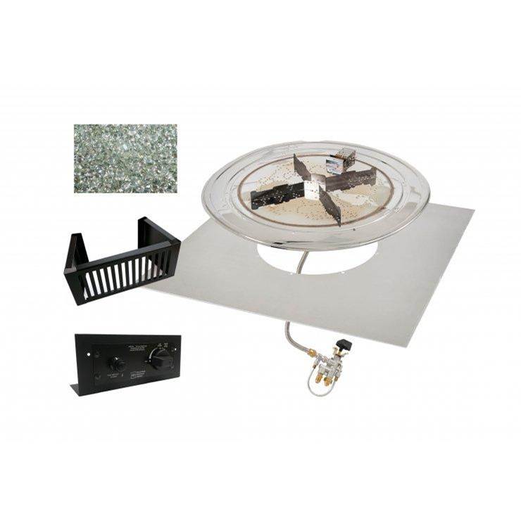 The Outdoor Greatroom 42'' x 42'' Square Do-it-Yourself Crystal Fire Plus Gas Burner Kit