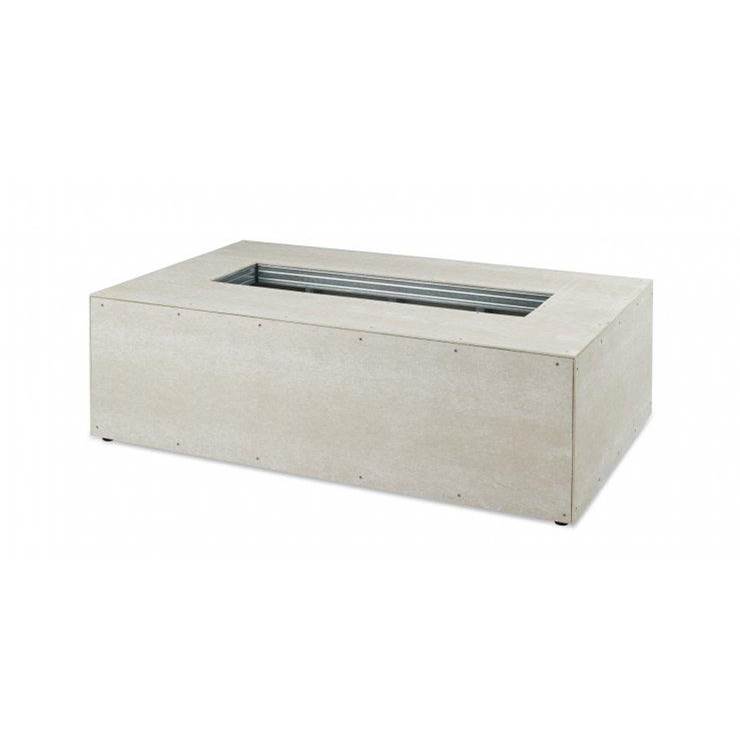 The Outdoor Greatroom 60'' Linear Ready-to-Finish Fire Pit Table Base w/Aluminum Top, BI737DSING burner, 2 vents, DSI-CP control panel. Access door.